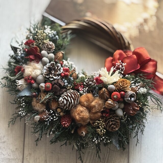 NO143 たっぷり木の実とプリザのHalloween リース⸜❤︎⸝‍ NO143 たっぷり木の実とプリザのHalloween リース⸜❤︎⸝‍ NO143