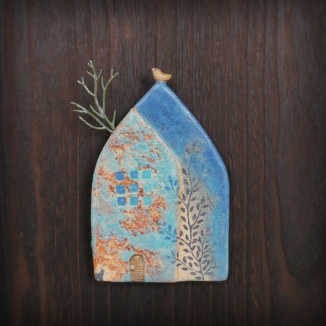 小鳥とおうち 壁掛け no.27 layerd walls