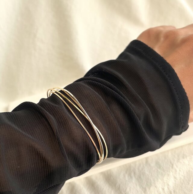 4℃　バングル 14kgf×silver925 diagonal bangle バングル 4連 | iichi 日々の暮らし