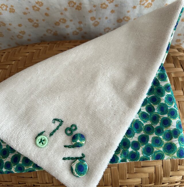 リバティくるみボタン飾りのハンドタオルのコピーのコピー