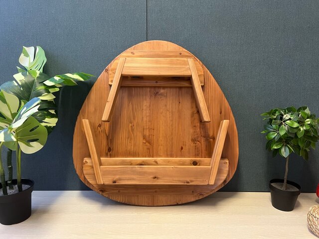 【送料無料】 ローテーブル おにぎり 約70cm 杉 ブラウン 折り畳み 木組脚 送料無料】 ローテーブル おにぎり 約70cm 杉 ブラウン 折り畳み 木組