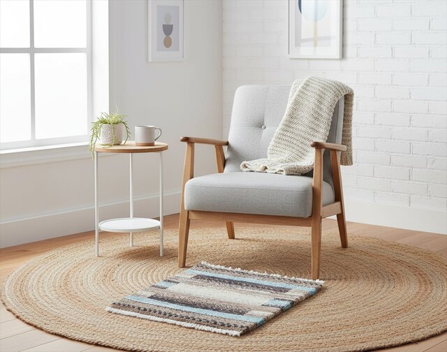 ガゼニ ギャッベ 【トルクマン族】 ミニマット ラグ 38x38㎝ BD874