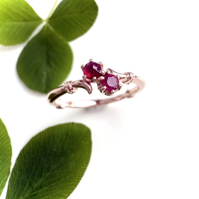 Toi et Moi トワエモア SV925 ルビー リング