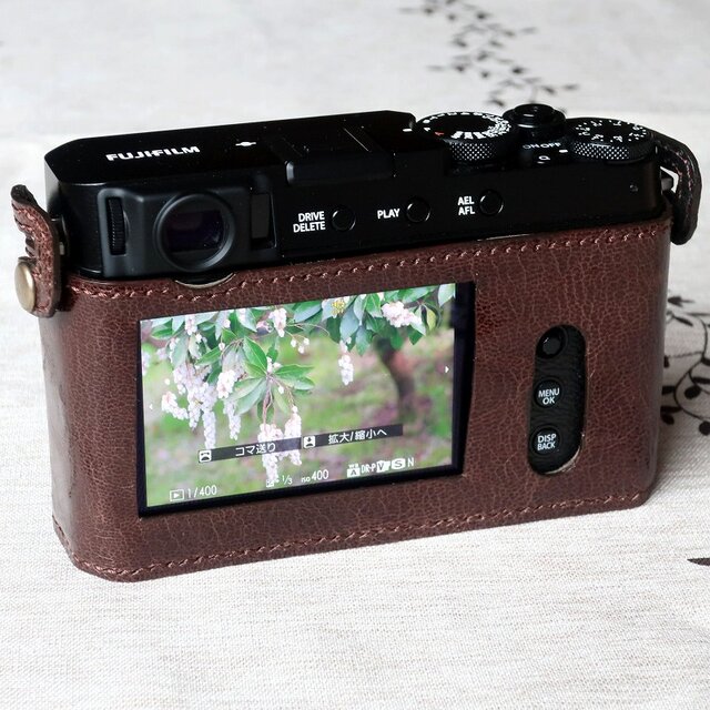 売約済み】富士フイルム X-E4用 カメラケース 本革ハンドメイド