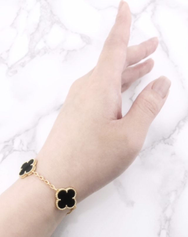 幸せのクローバー【高品質！送料無料！当日発送】オニキス