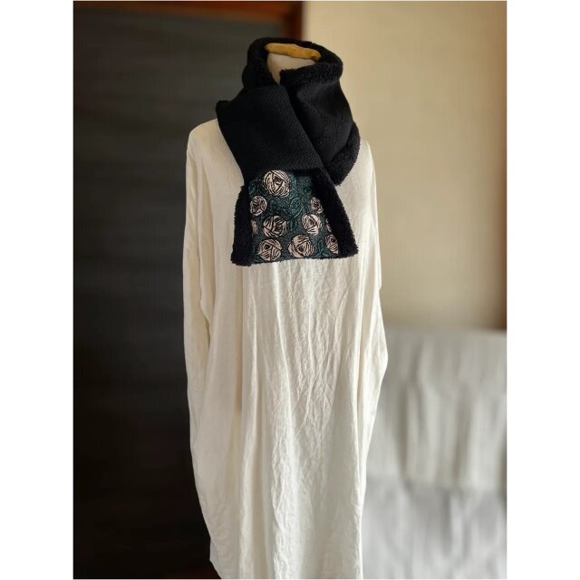 【マフラータイプ】rosy・tambourine のネックウォーマー  ミナペルホネン生地使用