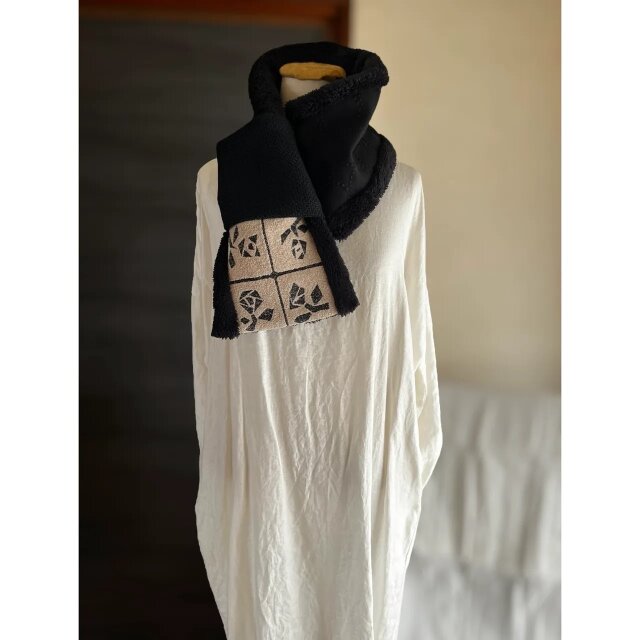 【マフラータイプ】Lulu・tambourineのネックウォーマー  ミナペルホネン生地使用