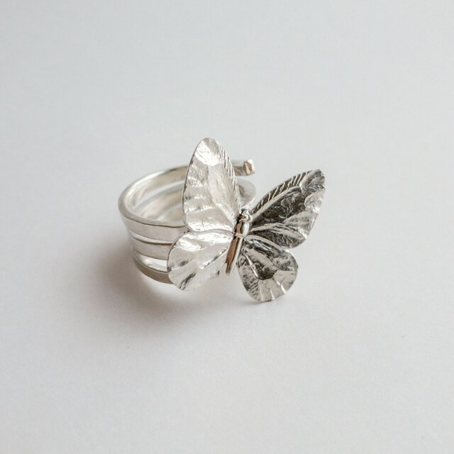 no.70008　蝶のシルバーリング（13号）
