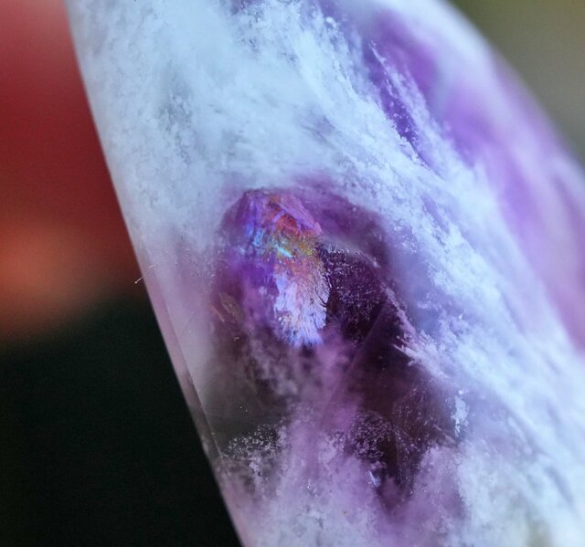 sufiakun様　エンジェルフェザーフローライト　大きめ　ハート　握り石 sufiakun様 エンジェルフェザーフローライト 大きめ ハート 握り石