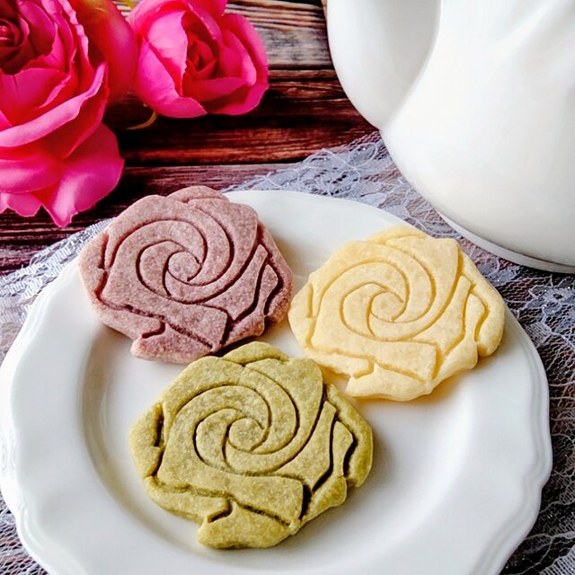 バラ（薔薇）のクッキー型 お菓子作り 製菓用 抜き型 型抜きクッキー型