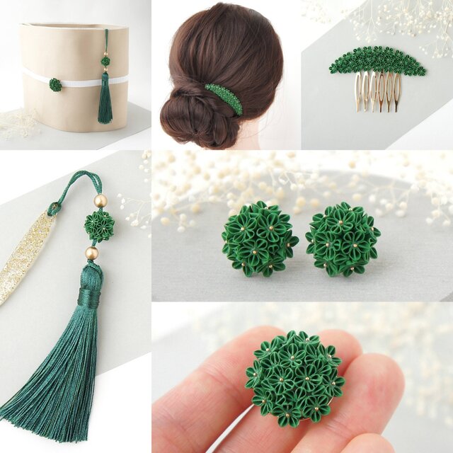 掛軸用タッセルセット（緑・茶色） 掛軸用タッセルセット（緑・茶色）