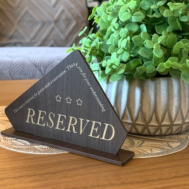 送料無料】RESERVED ウォルナット サインスタンド リザーブ 予約席