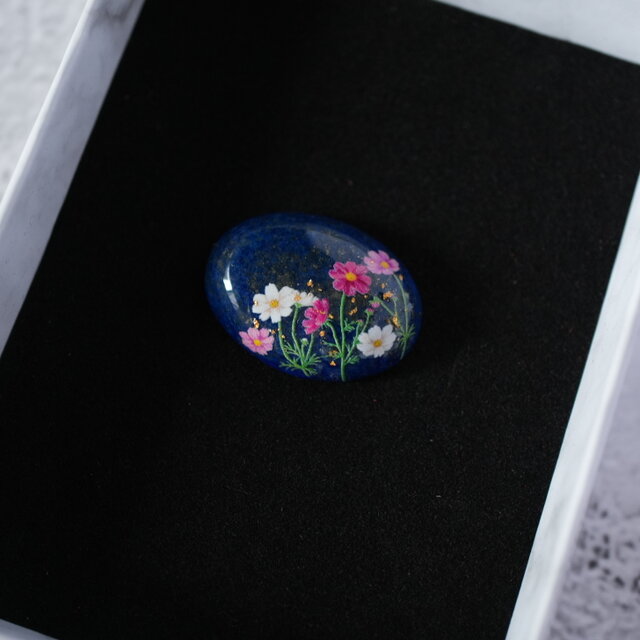 ラピスラズリ マクラメ編みポニーフック ラピスラズリ マクラメ編みポニーフック