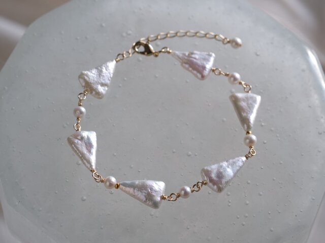 いろいろな形の淡水パール　バロック　ブレスレット 2577ae0f1b315522c0592240c03b9f