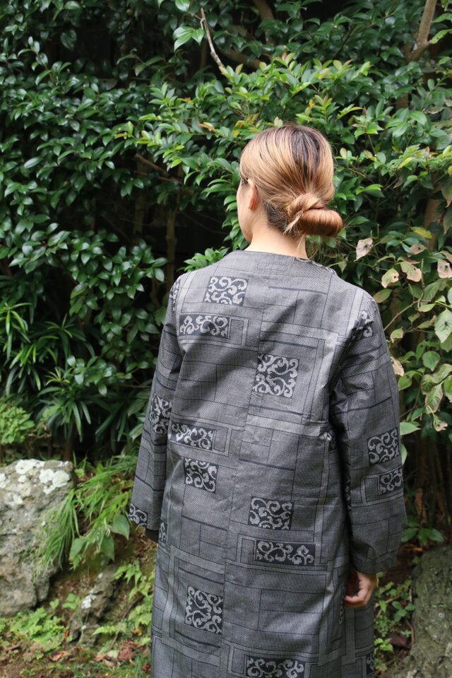 紬の着物リメイク 単衣コート | iichi 日々の暮らしを心地よくする