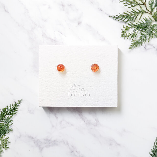 ラスト1点！14kgfオレゴンサンストーン・オイルインクォーツピアス/イヤリング 14kgfオレゴンサンストーン・オイルインクォーツピアス/イヤリング