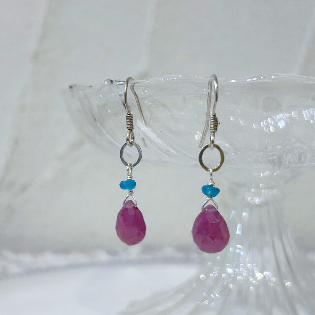 アパタイト×ルビー sv【AP033】(金具変更可)