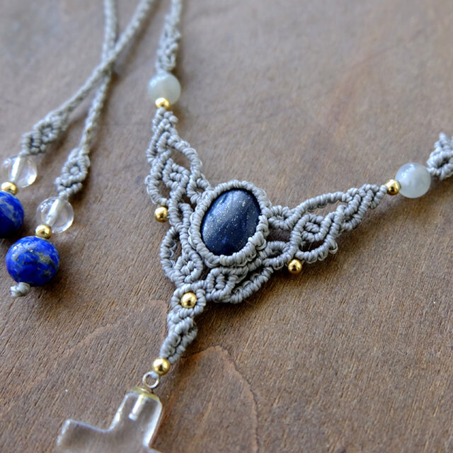 ラピスラズリ（アフガニスタン産）・クロス水晶（ブラジル産