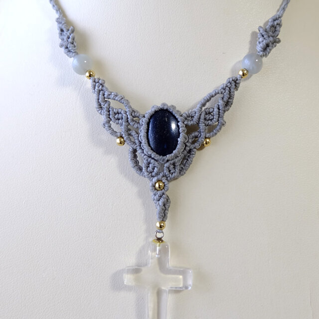 ラピスラズリ（アフガニスタン産）・クロス水晶（ブラジル産