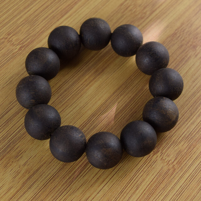 沈香 特選 20mm ウッド 腕輪 ブレスレット 数珠 京都 京念珠 中古 JK8