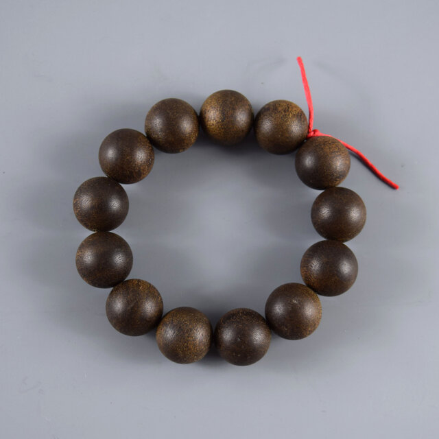 沈香　特選　18mm　ウッド　腕輪　ブレスレット　数珠　京都　京念珠　中古 　JK9 【送料無料】