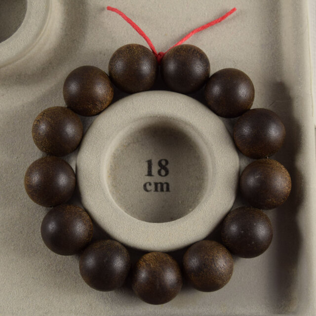 沈香 特選 18mm ウッド 腕輪 ブレスレット 数珠 京都 京念珠 中古 JK9