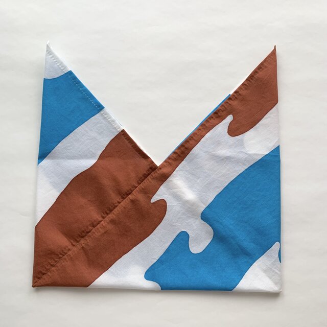 手染あずま袋小（29cm・茶白青・Ａ）