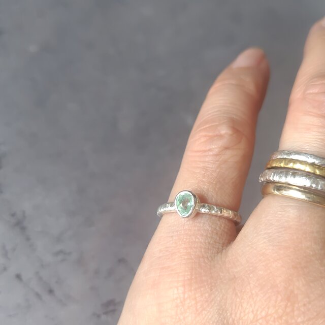 パライバトルマリンシルバーリング#6.5 | iichi 日々の暮らしを