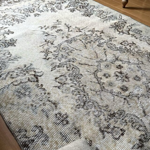 88×211 ナチュラルカラー　ブラウン　メダリオン　トルコヴィンテージラグ 88×211 ナチュラルカラー ブラウン メダリオン トルコヴィンテージラグ