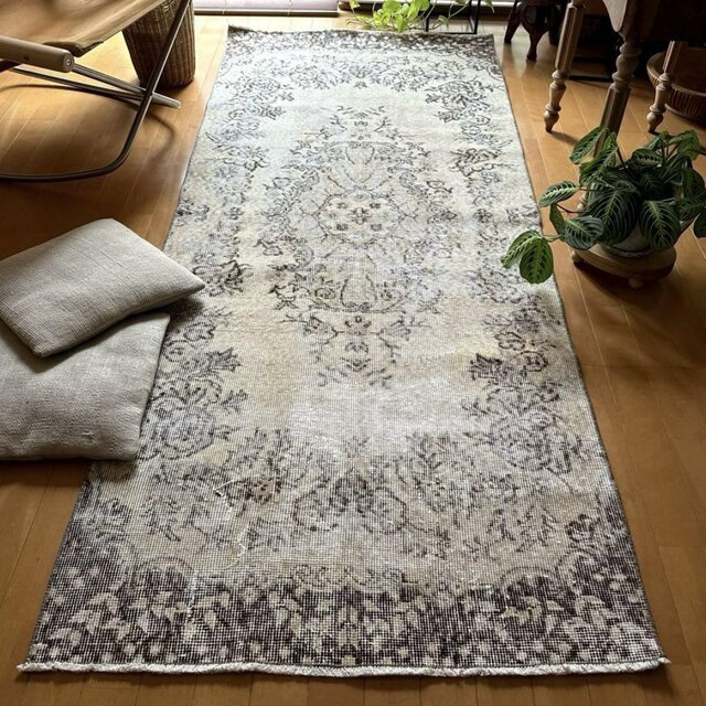 88×211 ナチュラルカラー　ブラウン　メダリオン　トルコヴィンテージラグ 88×211 ナチュラルカラー ブラウン メダリオン トルコヴィンテージラグ