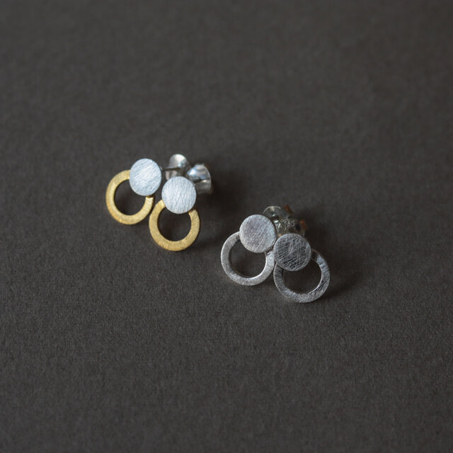 SV925 スタッドピアス / サークルレイヤード