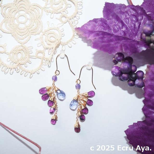 *Charity*葡萄をイメージしたピアス