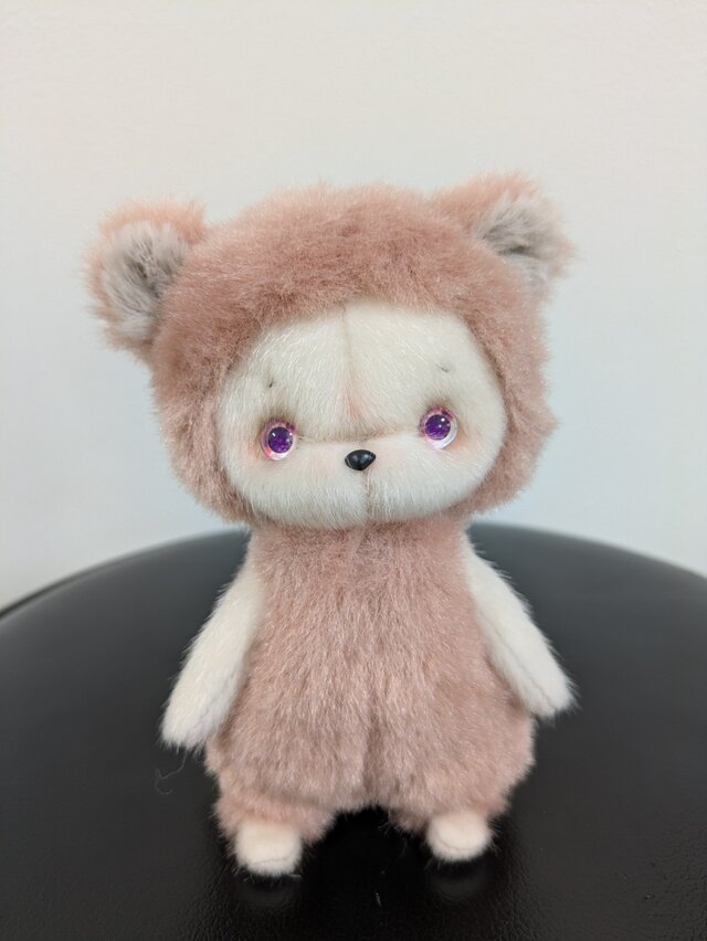 ぬいぐるみ☆着ぐるみみたいなくまさん☆立ち姿☆ピンク