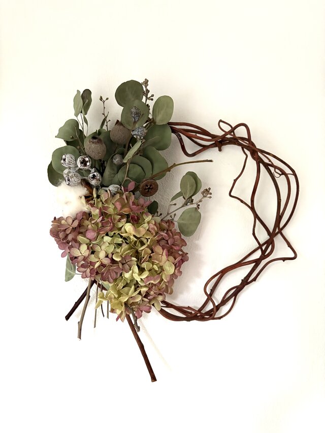 ツルとアジサイ