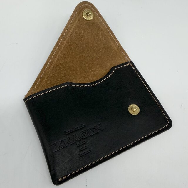 レザーコンパクトカードケース（ハンドメイド／スリム／裏地付き