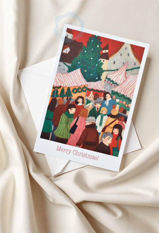 51）ニュルンベルクのクリスマスマーケット(白枠あり） クリスマス