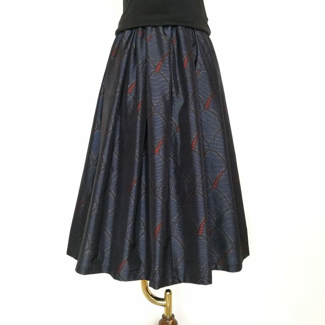 大島紬リメイク＊タックスカート