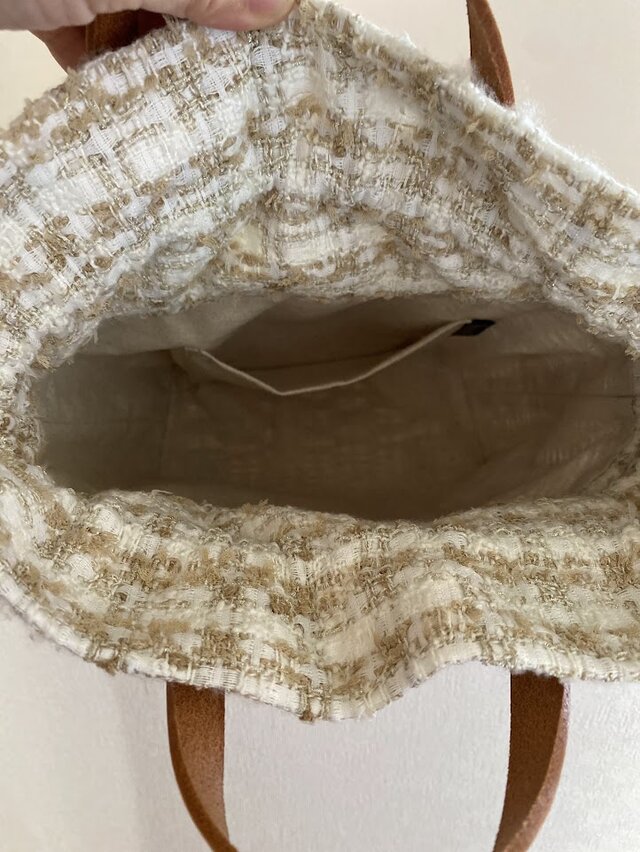 1点在庫あり】手編みの籐かごバッグ/Megg Bag panier/取り外せるファー