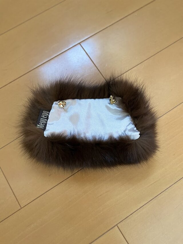 1点在庫あり】手編みの籐かごバッグ/Megg Bag panier/取り外せるファー