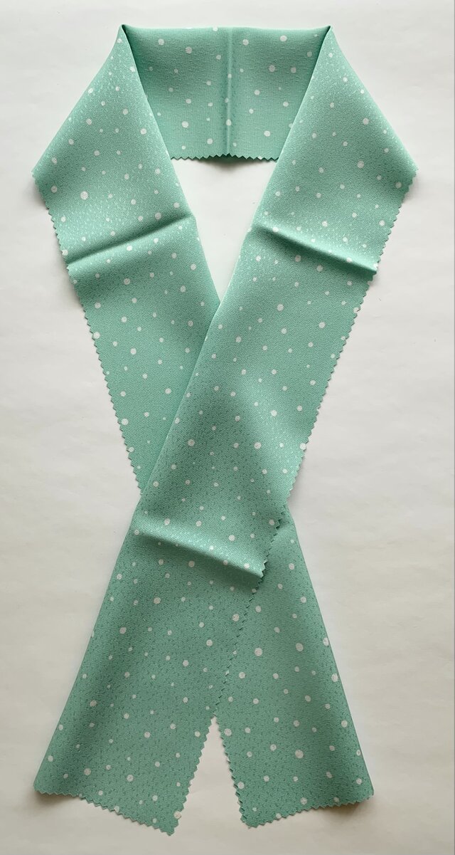 絹手染半衿（小雪・薄緑） | iichi 日々の暮らしを心地よくする