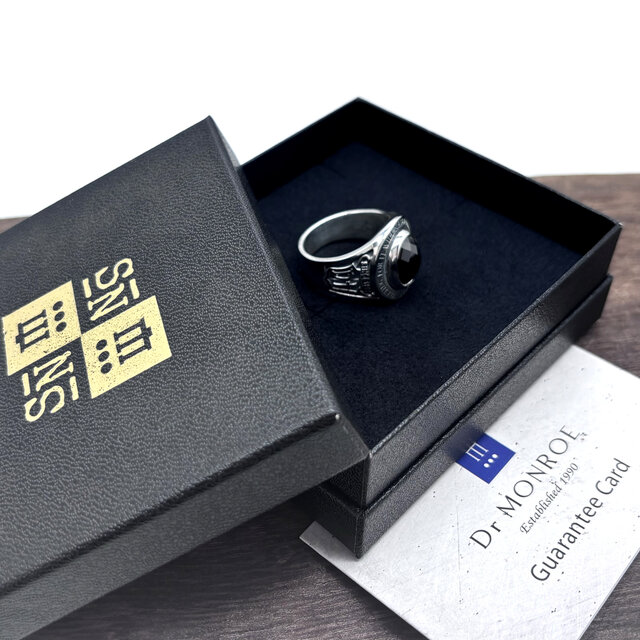 黒/カレッジリング/シルバー925 つけっぱなし/シルバーアクセサリー/30