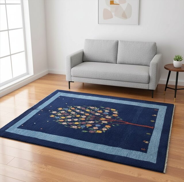 ペルシャ ギャッベ リビングサイズ ラグ 173x125㎝ ザクロの木