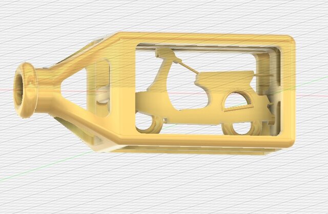 バイクガレージ 街並の記憶」オーダーメイドボトル型ネックレス