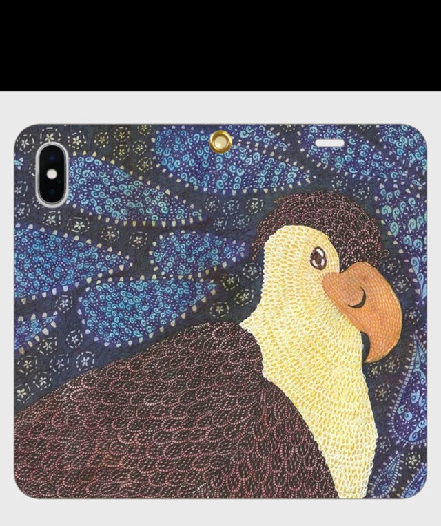 森を駆ける風の案内人｜カンムリカラカラ・トラガナスの帯なしiPhoneケース