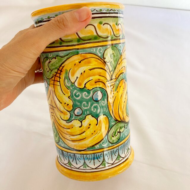 キッチンツールスタンド barocco CAN021 マヨリカ焼き イタリア陶器