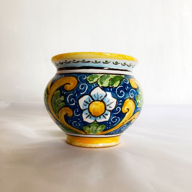 鉢カバー 8cm Barocco CSP030 マヨリカ焼き イタリア陶器 フラワー