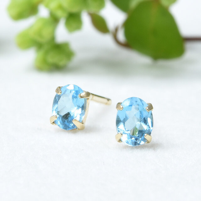 K10 ブルートパーズ ピアス CL028CIBSN