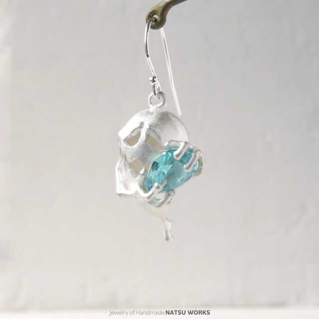おばけのピアス / Gem and Ghost Earring 2025ハロウィン Fluorite