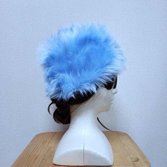 あったか可愛い　エコファー　シャーベットカラー　ロシア帽