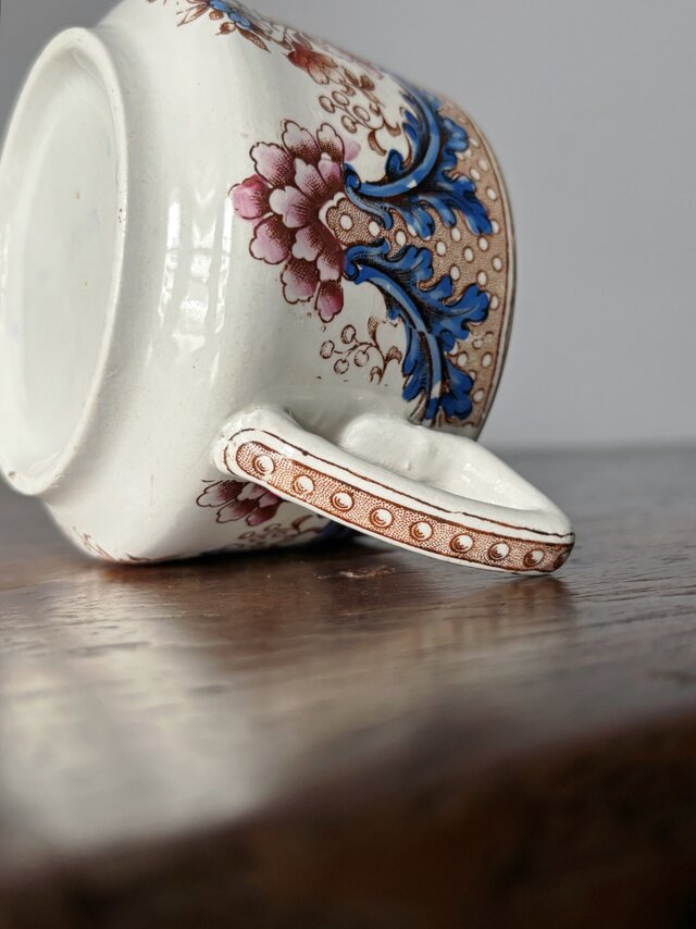 Boch Frères Keramis OLGA 手彩色 ショコラ カップ & ソーサー